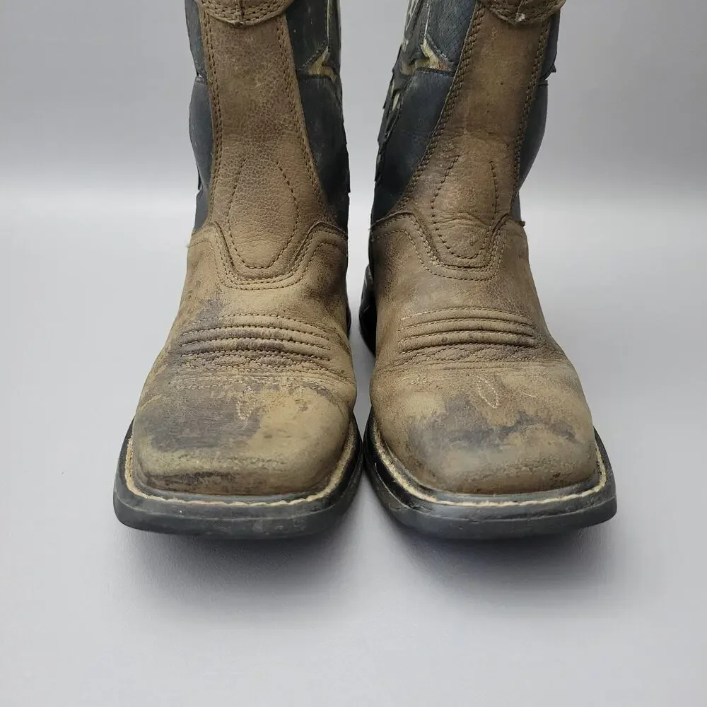Ariat Kids Roughneck XT VentTEK Workhog Western Leather Boots Sz 4.5